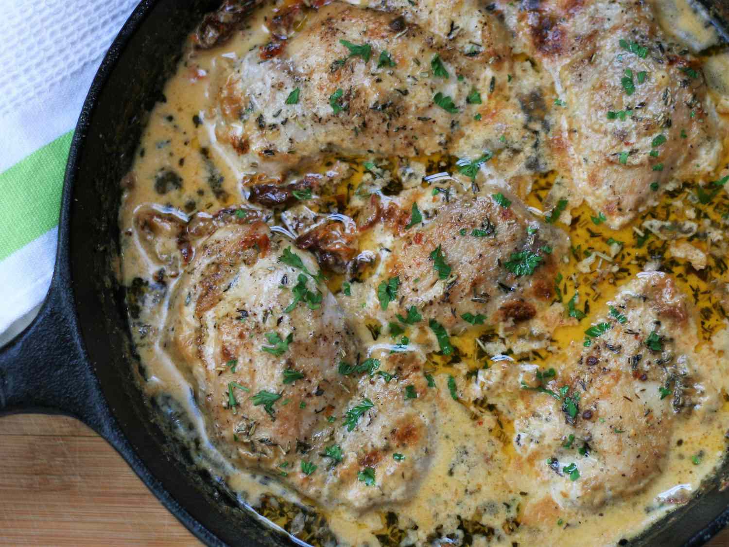 Perfect Chicken Thighs in Cast Iron Skillet